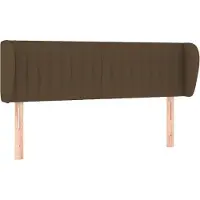 Syfax Kopfteil mit Ohren Dunkelbraun 147x23x78/88 cm Stoff