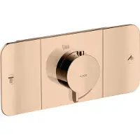 Hansgrohe AXOR One Thermostatmodul Unterputzmodell für 2 Verbraucher, 45712300, Farbe: Polished Red Gold