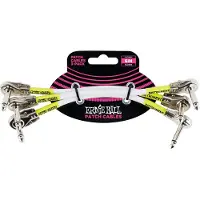 Ernie Ball P06052 6" Pfannkuchen Patch Kabel 3er Pack weiß