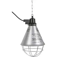 Kerbl Infrarot-Reflektor/Wärmestrahlgerät für Tiere inkl. Alu-Schirm ø 21 cm 5 m Kabel