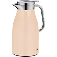 Alfi Isolierkanne "SKYLINE, mit Hartglaseinsatz und ergonomischem Griff", 1 l, (1 St.), 12h heiß & 24h kalt, Drehverschluss mit bequemem Druckknopf