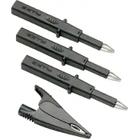 Fluke TLK290, Messleitung, Sonde & Clip-Set, Schwarz, Silber, CAT II, CAT III, CAT IV, 1000 V, 8 A, 4 Stück(e)