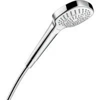 Hansgrohe Croma Select E, Handduschbrause mit Kopf, Chrom, Weiß, Wand