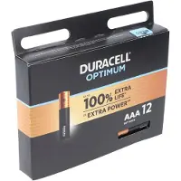 Duracell Optimum AAA, Einwegbatterie, AAA, Alkali, 12 Stück(e), Karton mit Aufhänger, Zylindrische