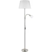 Eglo Stehlampe Conesa, 2 flammige Stehleuchte, Standleuchte, Wohnzimmerlampe, Deckenfluter mit Leselampe, E27, E14