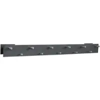 Szagato Garderobenleiste 100x9cm, moonstone-grau (versetze Anordnung), Marke: , Made in Germany (Hakenleiste Garderobenhaken Garderobe, Wandgarderobe)