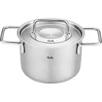 Fissler Pure Collection / Edelstahl-Kochtopf (Ø 16 cm, 1,9L) Töpfe inkl. Metall-Deckel, Innen-Skalierung – Induktion
