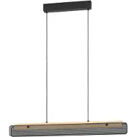 Eglo connect.z Smart-Home LED Pendelleuchte Kokomo-Z, Hängelampe aus Holz und Metall, ZigBee, App, Sprachsteuerung Alexa, FSCM70HB, CCT, RGB, dimmbar
