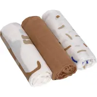 Lassig Mulltücher 3er Set 80 x 80 cm - Little Mateys, Royal Blau