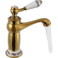OEM Waschbeckenarmatur, Messingmaterial, Auslaufhöhe 12,2 cm, Einhebelgriff, einstellbare Temperatur, ideal für Haushalte und Büros