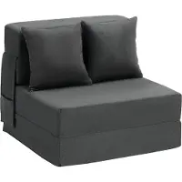 Vevor Klappbares Schlafsofa 3-in-1 Klappbares Sofabett mit 2 Kissen Dunkelgrau Einzelbett