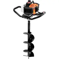 Vevor Gas Post Hole Digger 52CC 1450W with 8” Drill Bits & 1 Extension Rod