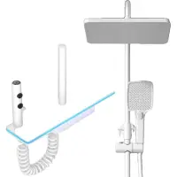 OEM Duschset, LED-Digitalanzeige, Thermostatsteuerung, Weiß