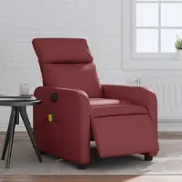 vidaXL Best Möbel Massagesessel Elektrisch Weinrot Kunstleder - Fernseh- & Relaxsessel Cloris Neu6253073 2parcel