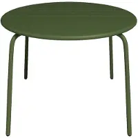 Vente-unique Gartentisch rund - D. 110 cm - Metall - Khaki - MIRMANDE von MYLIA