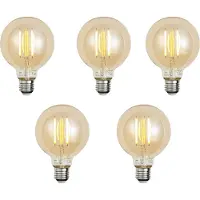 Luumr 5er-Set smarte E27 dimmbare LED-Glühbirnen G95 Gold 7W 806 lm 1800-6500K