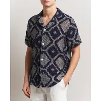 OAS Hemd Trastevere Cuba Crochet Shirt Herren Blue / Grey-S
