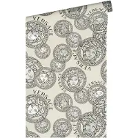 Versace Vliestapete "Wallpaper 5 Medusakopf" abstrakt gemustert leicht glänzend leicht strukturiert Designertapete Tapeten Wohnzimmer Schlafzimmer Küche Flur Design Optik