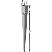 SCHMIDT'S Onlineshop Simpson Strong-Tie Einschlagbodenhülsen (eckig) - PPJET70/70/750G