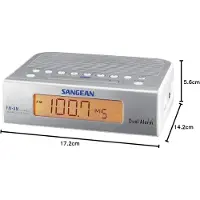 Sangean RCR-5 Uhrenradio, UKW/MW, Kopfh?rer-Ausgang, Audio Line-In