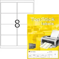 Herma Universal-Etiketten Papier weiß selbstklebend 99,1x67,7mm 100 Blatt=800 Etiketten Packung mit 10 Stück