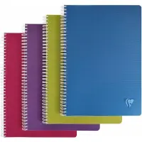 Clairefontaine Spiralnotizbuch A4/90K PP Intensive Mix Line (5 Stück)