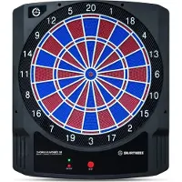 Carromco Smartness Elektronik Dartboard Turbo Charger 4.0 2-Loch Abstand mit App rot-blau 8 Spieler Softdarts USB-Kabel 17 Spielen 312 Variationen Dartscheibe