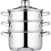 Kitchencraft KCCVSTEAM16 Steamer S/S Kochtopf inkl. Deckel, Edelstahl, 16 cm Durchmesser, Induktionsherd-geeignet
