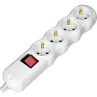 ORNO Rozgałęźnik z wyłącznikiem 4x2P+Z Schuko, biały