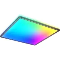 B.K. Licht LED Panel Slim, dimmbar, schwarz, für Arbeitszimmer / Büro, Kunststoff, LED Panel