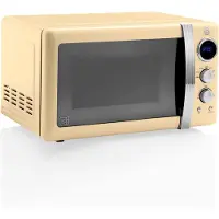 Swan SM22030CNEU Retro Digitale Mikrowelle 20L, 5 Leistungsstufen, Auftauen, Timer Creme