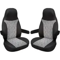 BREMER SITZBEZÜGE Wohnmobil Sitzbezüge & Schonbezüge für Fiat Ducato Citroen Jumper Peugeot Boxer | Passgenaue Vordersitzbezüge | Teilintegriert, Kastenwagen & Alkoven | Sitzbezug Fahrer & Beifahrersitz