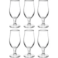 Bormioli Rocco | Set mit 6 Biergläsern Executive durchsichtig Glas x18.4 cm | NADUVI
