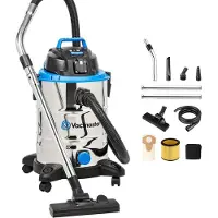 Vacmaster VQ1530SFDC 3in1 Nass- und Trockensauger Bodenstaubsauger, Starke Saugleistung, Wasserablassöffnung, Edelstahl 1500W 30L