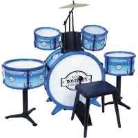 Bontempi Blue Child Musical 5 Drums With Stool Batterie