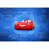 Komar Fototapete "Cars3 Blueprint - Größe 368 x 254 cm" bedruckt glatt Kinderzimmer