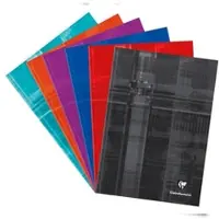 Clairefontaine 5x Kladde/Notizbuch mit Hardcover A4, 96 Blatt liniert 90g - Sortiert 9046C
