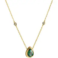 Thomas Sabo KE2331-971-6-L50V Damen-Kette Elyndra Grüner Stein