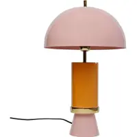 Kare Design Tischlampe Josy, violett / pink / rose, für Wohn- / Esszimmer, Metall, Vintage, Tischlampe