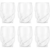Bodum Doppelwandig Glas Pavina Paris Twisted Transparent 270 ml (Set von 6 Stück)