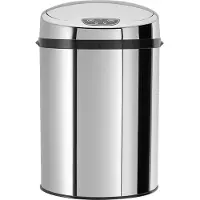 Echtwerk Edelstahl EW-BE-0229 Büro-/Bad-/Kosmetikabfalleimer 9L MIT IR SENSOR - INOX Mülleimer Papierkorb