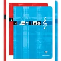 Clairefontaine 10x Noten- und Gesangsheft 24x32 cm, 24 Blatt 90g, französische Lineatur Seyès - Sortiert 3307C