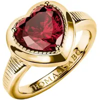 Thomas Sabo TR2524-414-10 Damen-Ring Elyndra Herz Granatrot