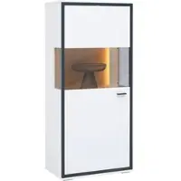 Premium Living Highboard Florenz Schwarz/Weiß/Eiche Artisan