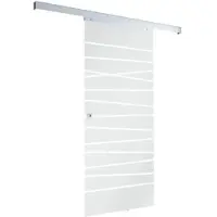 Inova Glasschiebetür 88 x 203,5 cm, Mikado Motiv, Komplettset mit Griffmuschel, ohne Softclose