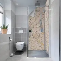 MySPOTTI Duschrückwand-Panel, fresh, Steinoptik, 255x100 cm - beige