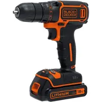 Black & Decker BDCDC18KB-QW, Handbohrmaschine, Ohne Schlüssel, Schwarz, Orange, 1 cm, 2,5 cm, 1 cm