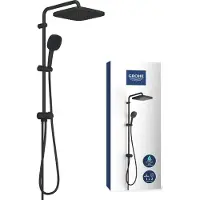GROHE Vitalio Comfort 250 Duschsystem mit Umstellung, Wandmontage, 266982431, Farbe: Matt Black