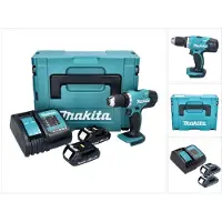 Makita DDF 453 SYJ Akku Bohrschrauber 18 V 42 Nm + 2x Akku 1,3 Ah + Ladegerät + Makpac