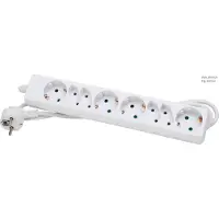 Kopp Steckdosenleiste 120502004, 8-fach, 1,4 m Zuleitung, BS, weiß